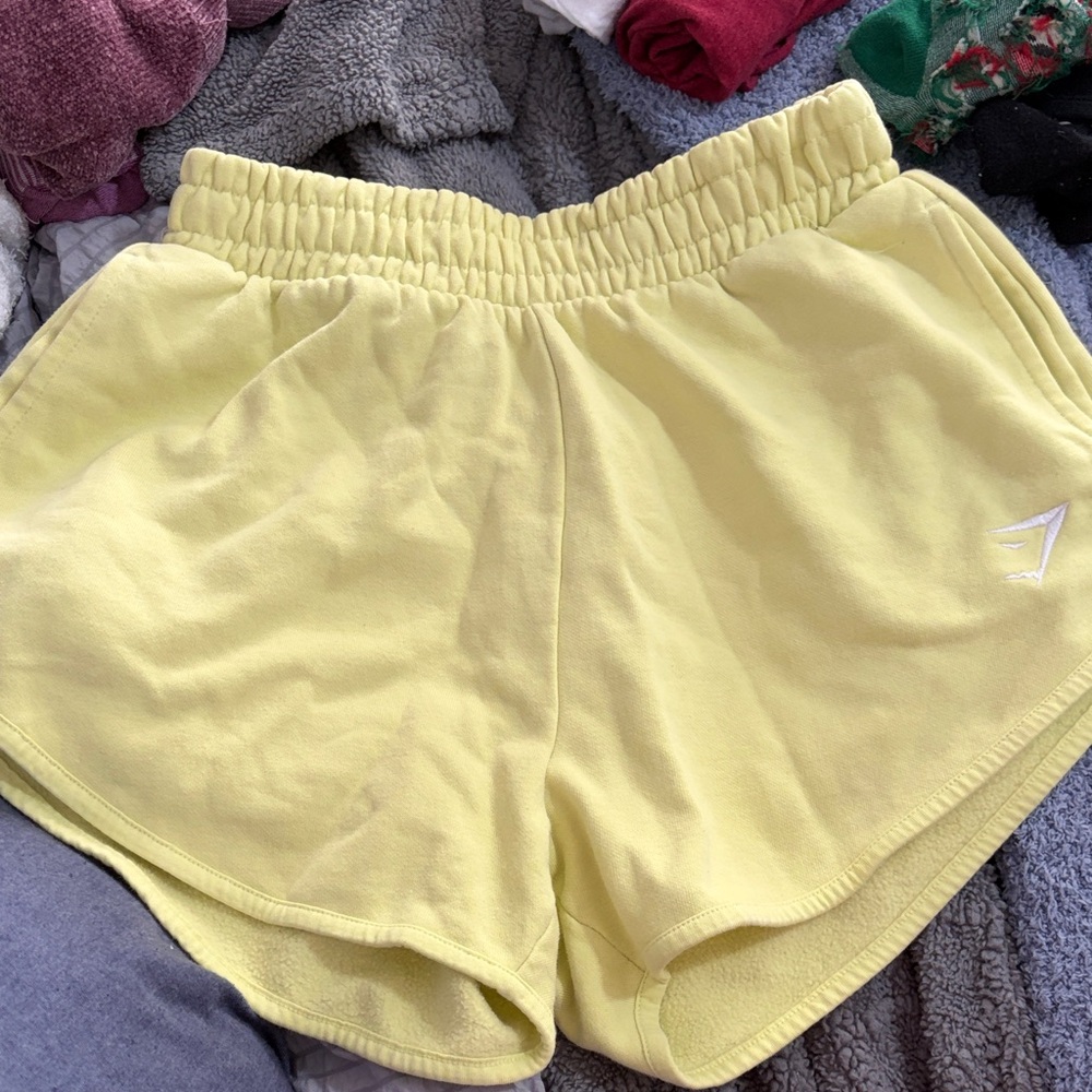 Gymshark Pale Yellow Women's Sweat Shorts